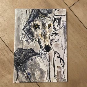 Wolf and Raven Oil Painting Print -Greeting Card or frame